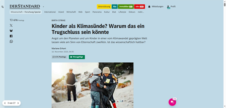 Screenshot des Artikel mit Verlinkung